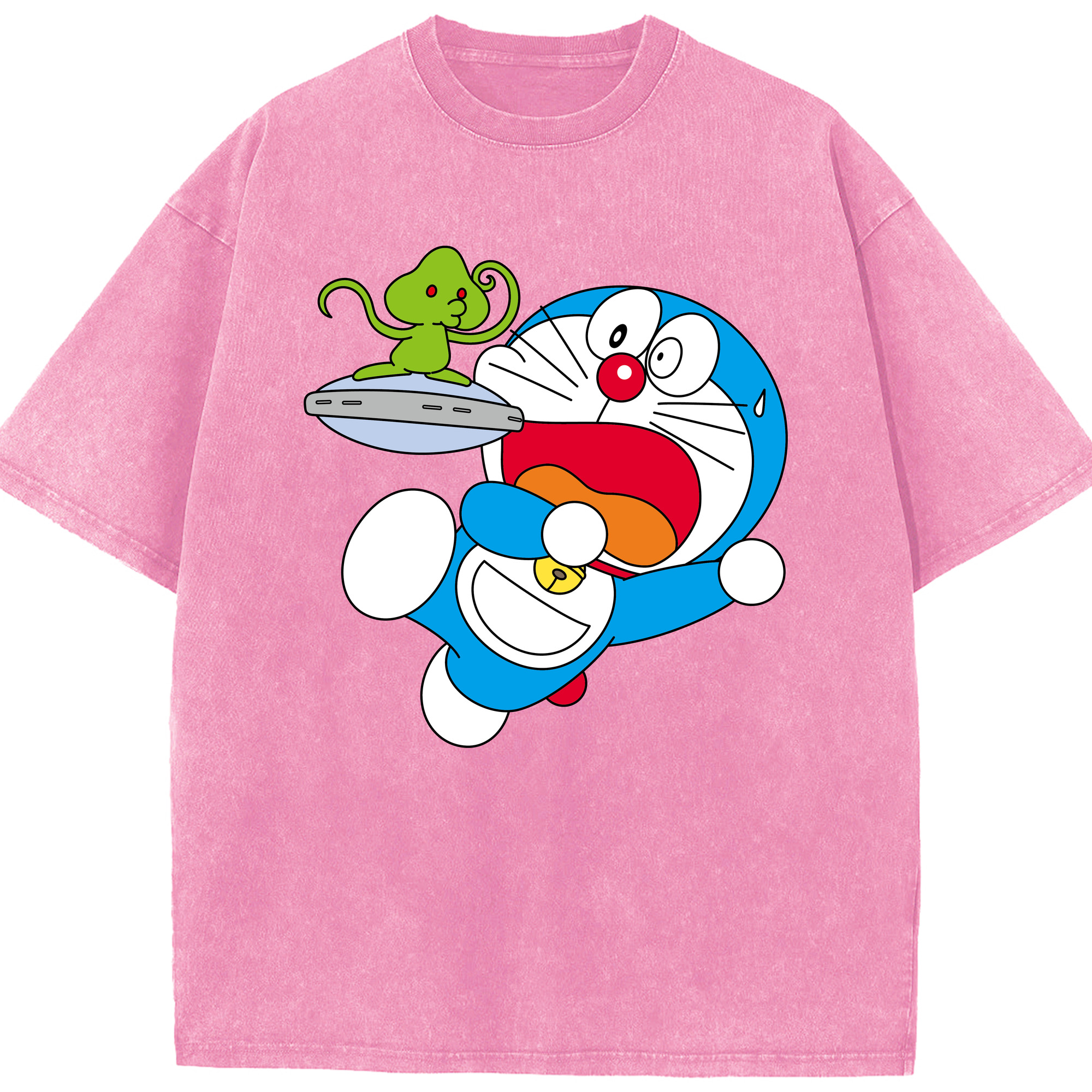 （画像用） ドラえもん Doraemon 綿100% ヴィンテージ風 半袖Tシャツ（フロントプリント）